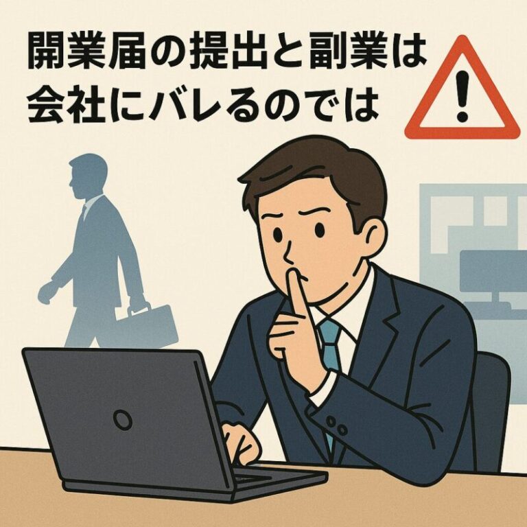 開業届の提出と副業は会社にバレるのでは？